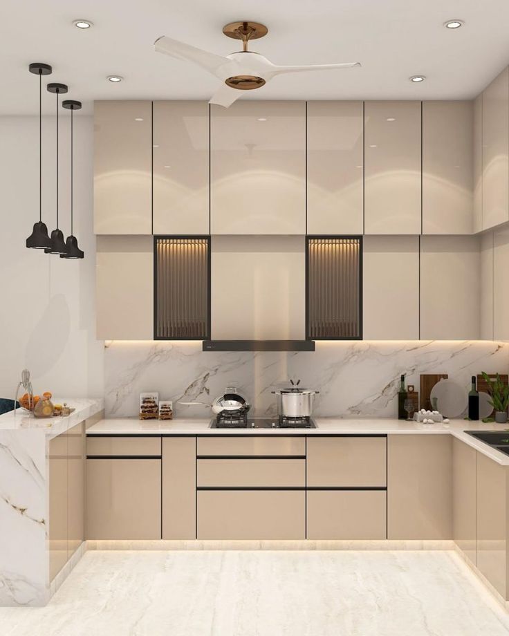 مطبخ حرف L لمساحة صغيرة